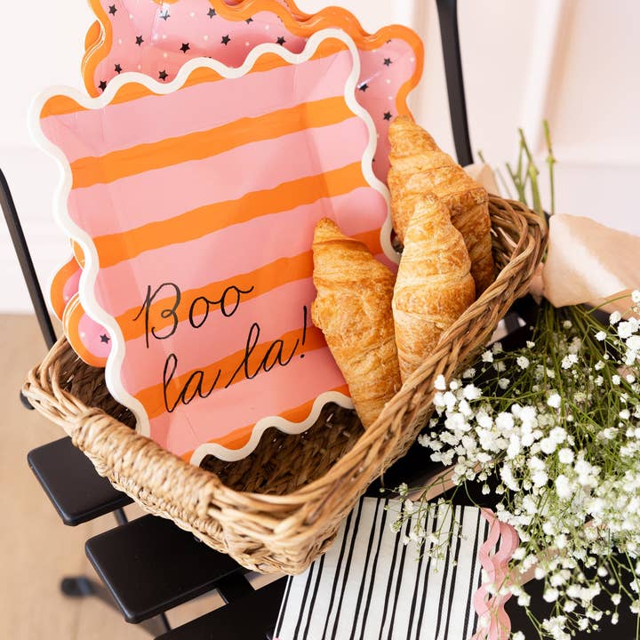 My Mind’s Eye - Wholesale Disposable Plate - BLL1240 - Pink with Black Star Paper Plate5