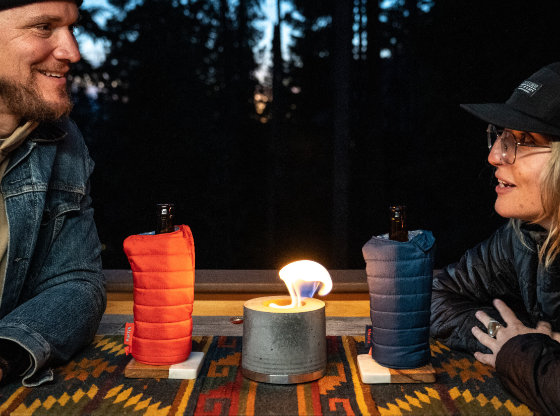 Puffin Drinkwear - Wholesale Drink Huggers & Koozies - *ON SALE* Bottle Cooler - The OG - Puffin Red & Crater Blue12