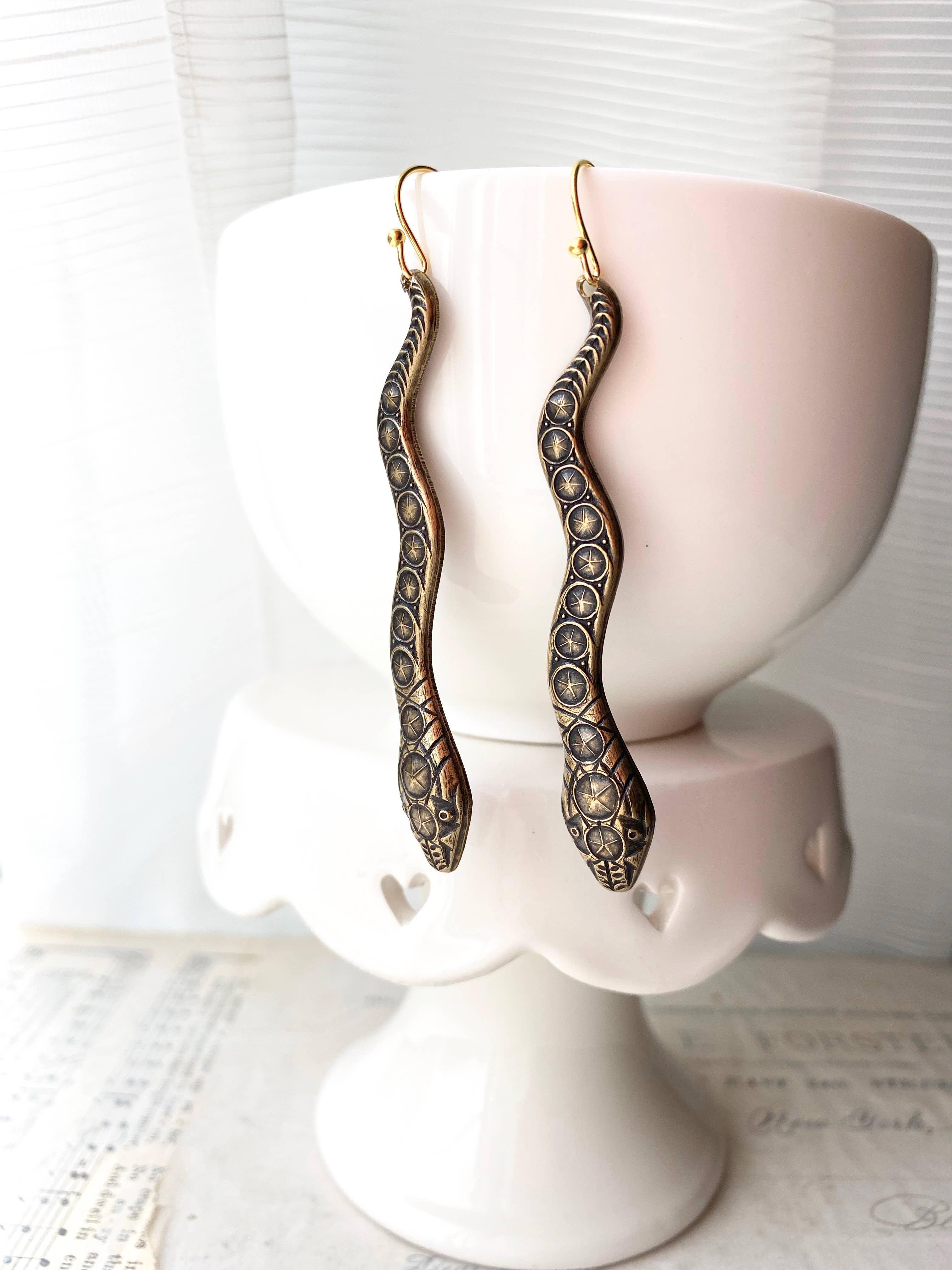 Red Truck Designs - Wholesale Dangle Earrings - Snake Charmer Earrings Reptile Serpent1