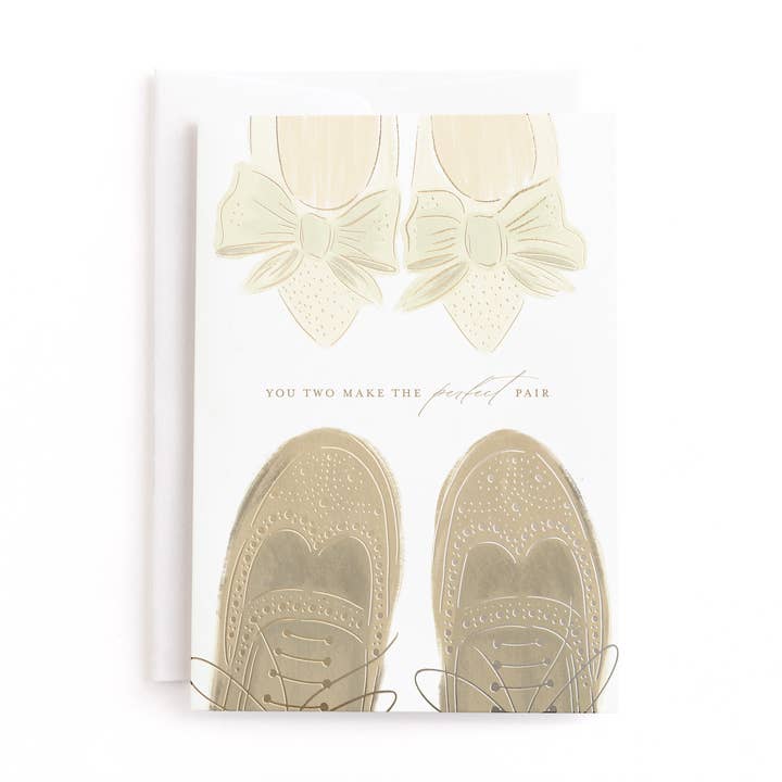 Perfect Pair Wedding Shoes, Wedding Greeting Card, Foil-Pressed for wholesale by Minted