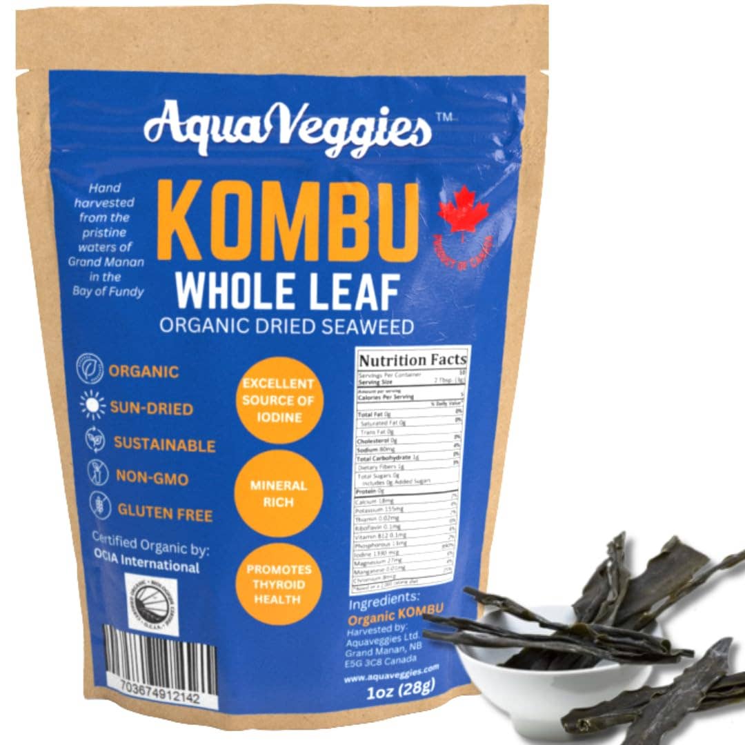 Aqua Veggies (Canada Shop) - Wholesale Dried/Dehydrated Vegetables - Organic Whole Leaf Kombu (1oz)0