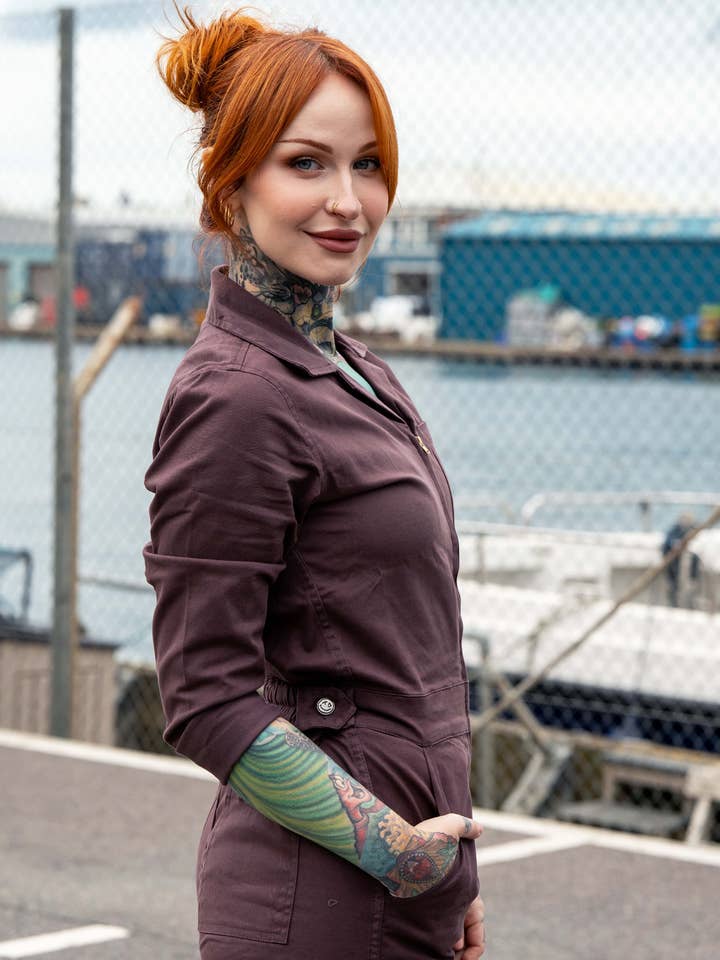 Rebel Romance – wholesale Jumpsuit – Women's – Rebel Romance Plum Mocha Boiler Suit10