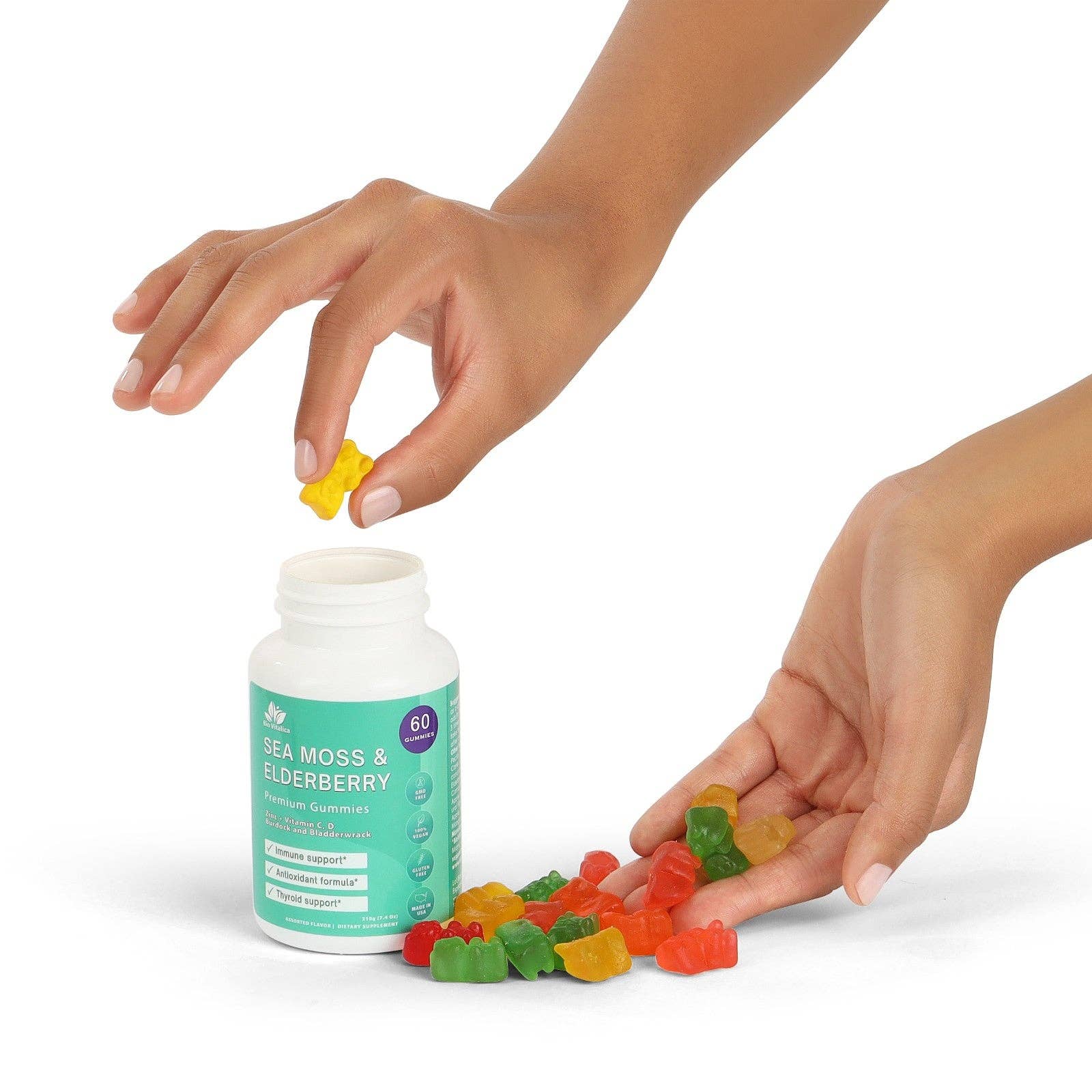BioVitalica - Wholesale Oral Supplement/Vitamin - Sea Moss Elderberry Gummies6