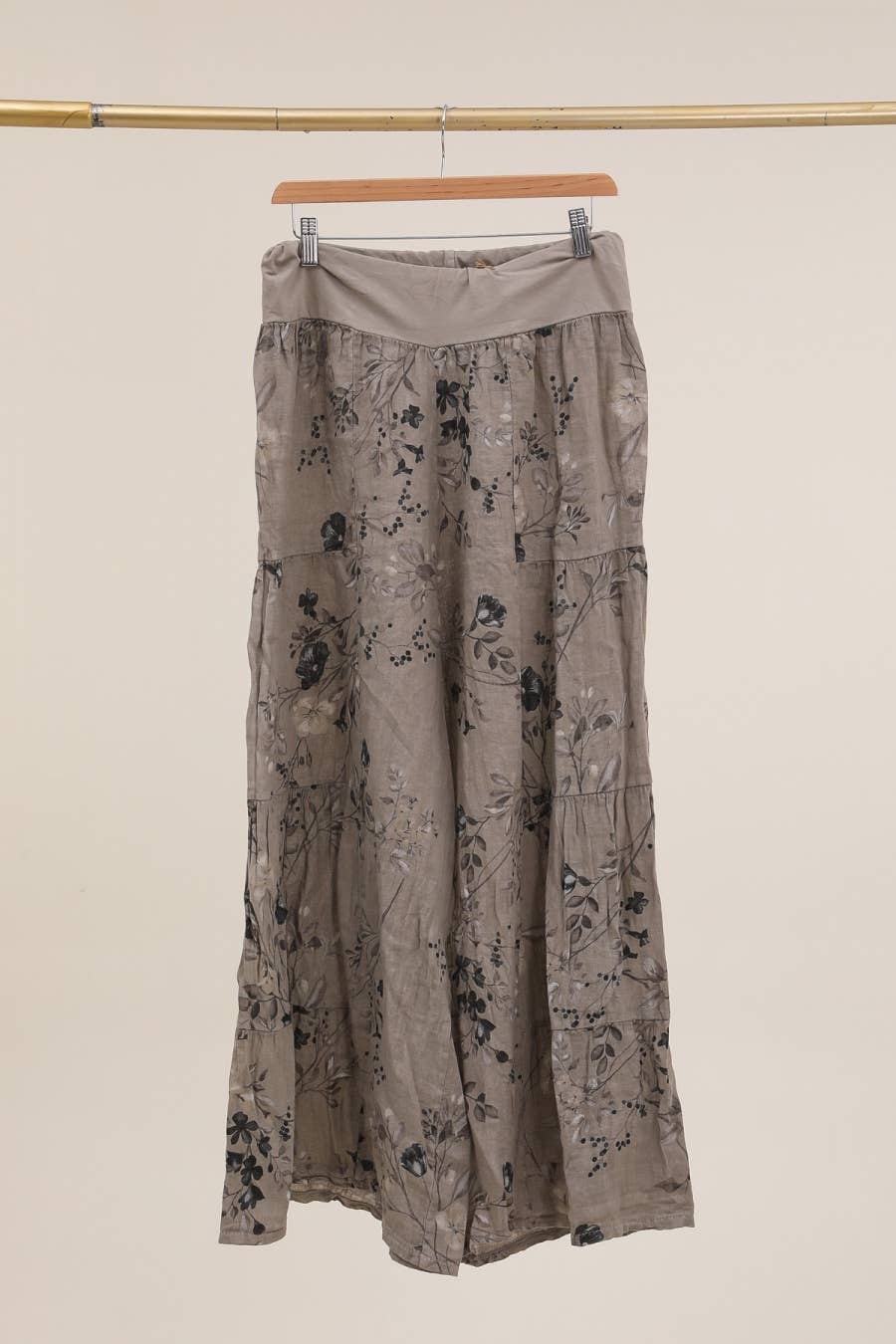LÉA & LUC - Wholesale Pants - Women's - Floral print trousers in 100% Linen REF. 3052623