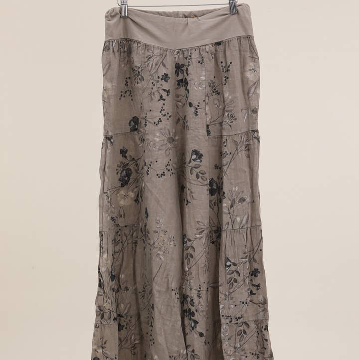 LÉA & LUC - Wholesale Pants - Women's - Floral print trousers in 100% Linen REF. 3052623