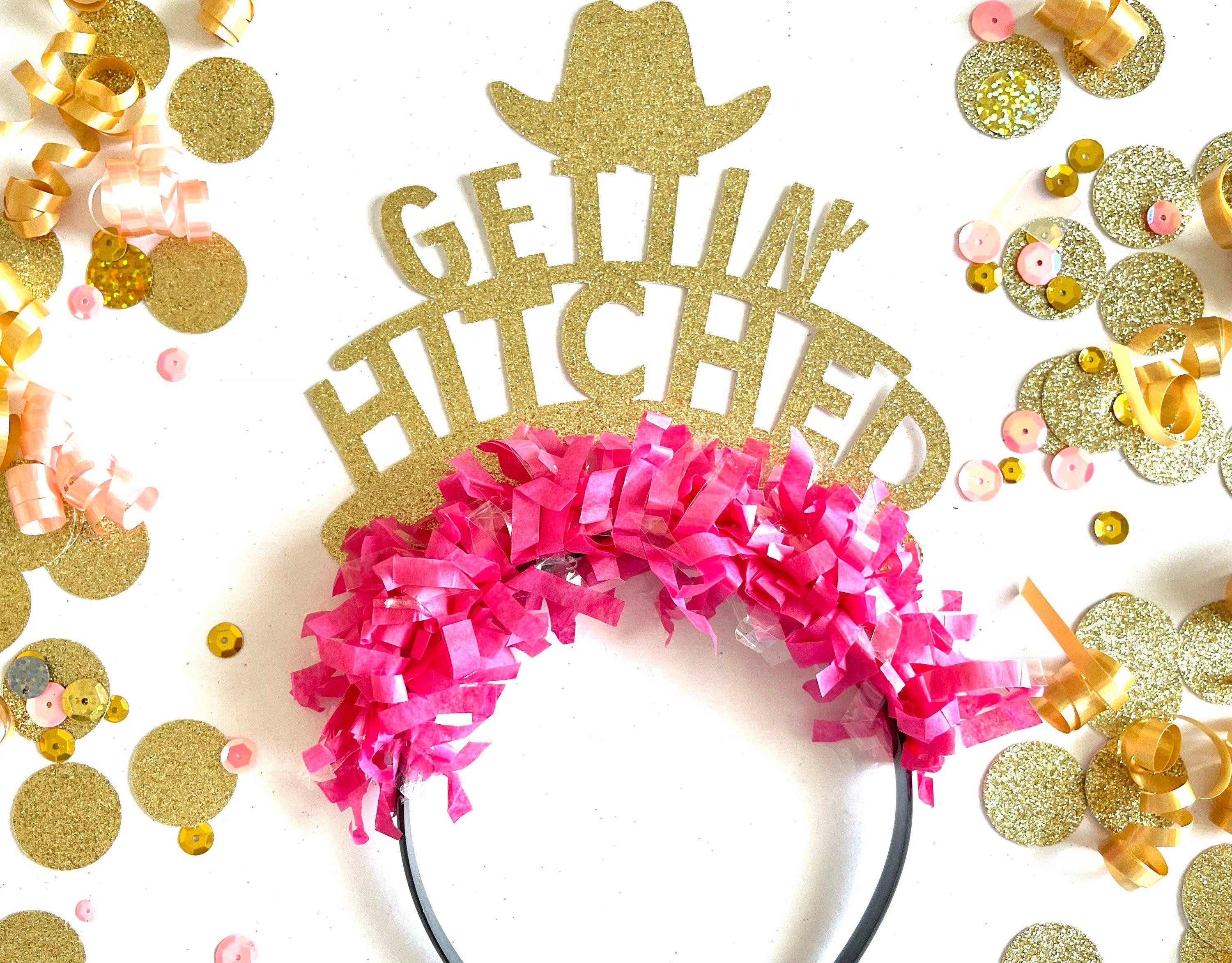 Urenvited - Venta al por mayor Sombreros/coronas de fiesta - Diadema con corona para despedida de soltera, Getting Hitched0