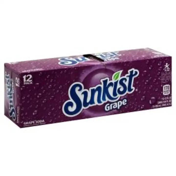 Echo Sales Canada - Wholesale Soda/Carbonated Drink - Sunkist Grape Soda, 12 fl oz cans, 12 pack