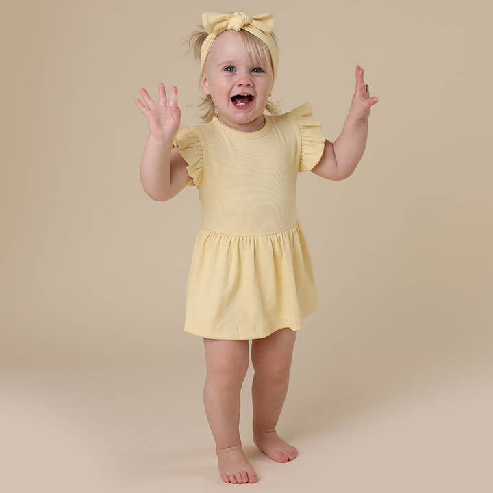 Snuggle Hunny - Wholesale Dress – Baby - Sunlight Short Sleeve Organic Dress
