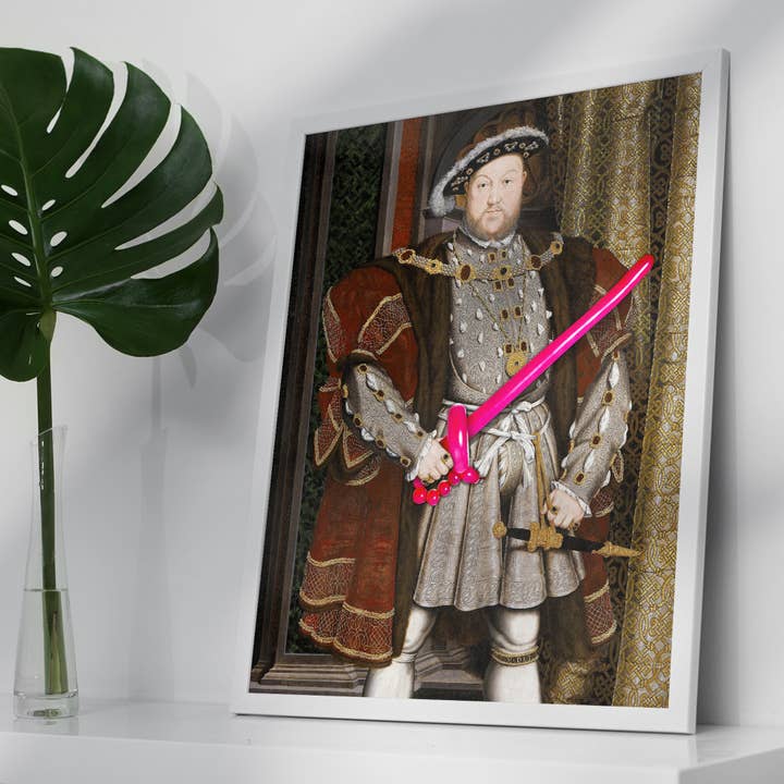 Ink & Drop – wholesale Art print – Henry VIII Balloon King Print1