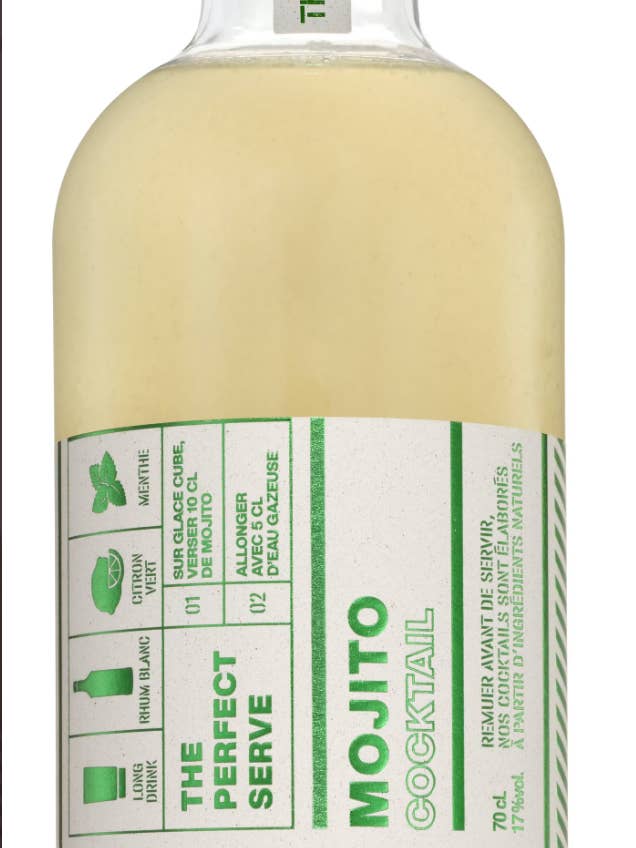 Nouveauté ! Cocktail « prêt à déguster » Mojito The Fetichist - 70 cl pour la vente par The Fetichist