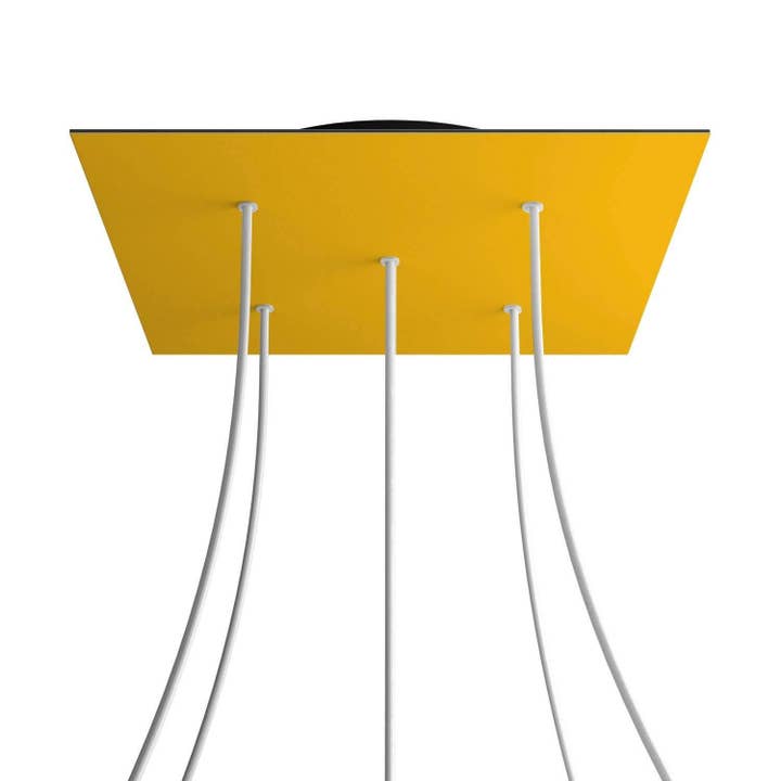 Rosone XXL Rose-One quadrato, 400 mm con 5 fori e 4 fori laterali per la vendita all'ingrosso da parte di LIGHTINUP S.R.L.