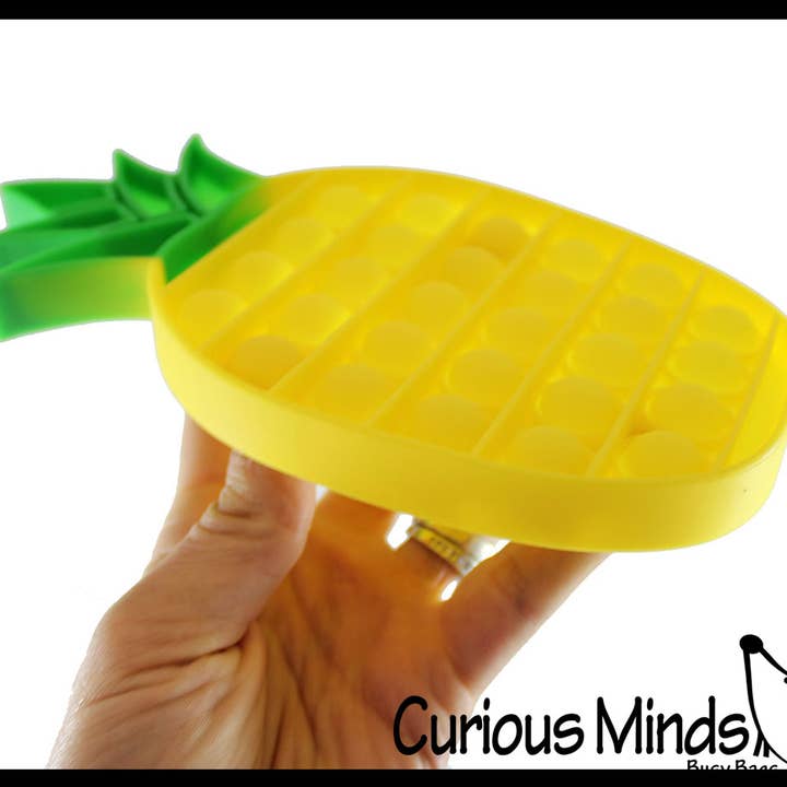 Curious Minds Toys - Vendita all'ingrosso Giocattolo fidget - Bambini - 1 giocattolo Bubble Pop Fidget a tema ananas, in silicone Pus1