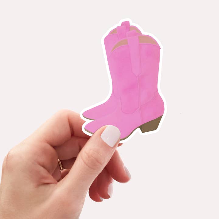 Autocolante Botas Cowgirl Rosa por atacado de Ashley Gail Creaties