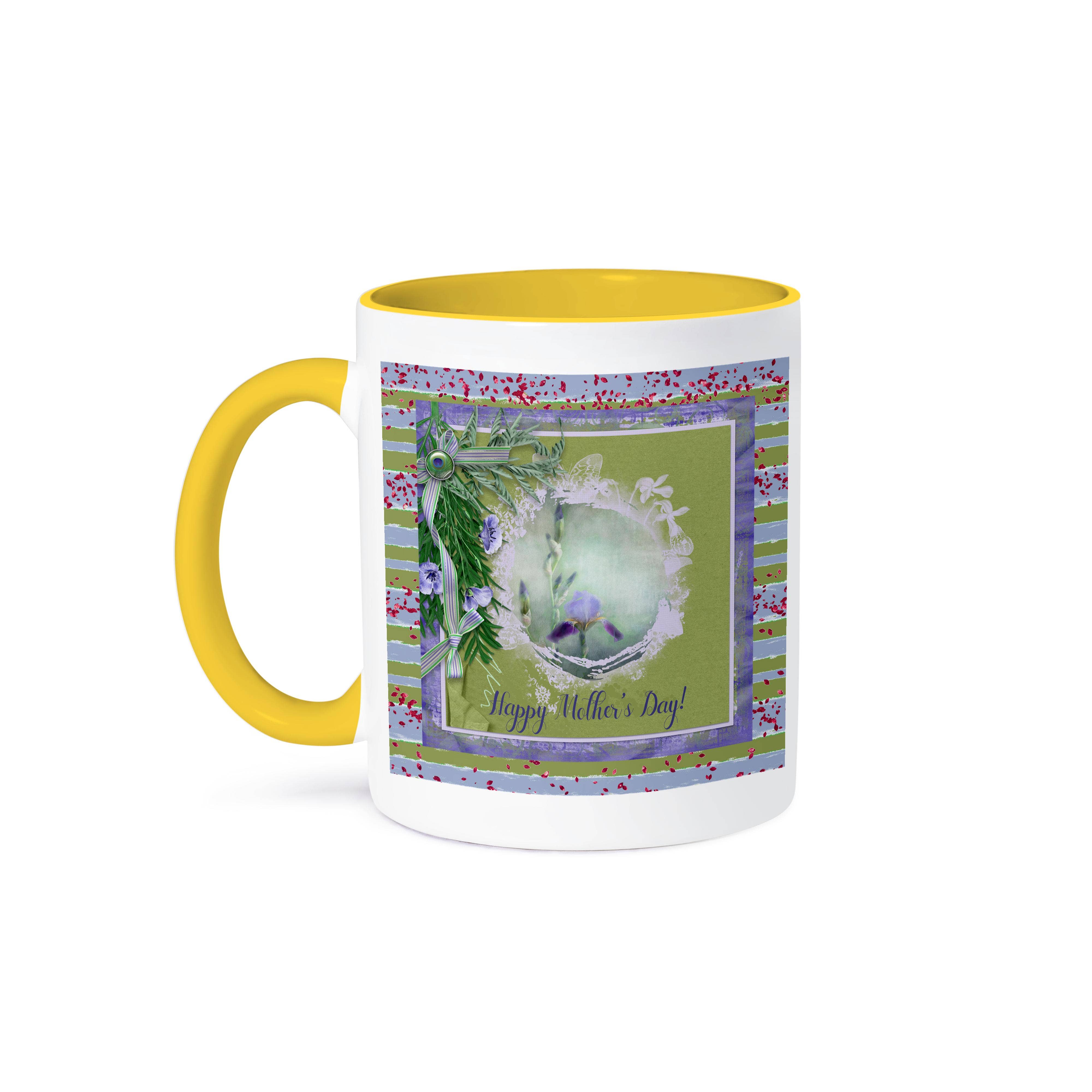 3dRose – wholesale Coffee mug – 3dRose, Image of Mothers Day, Flower Bud in Oval Flora Ribbon Frame, Lavender, Mug0