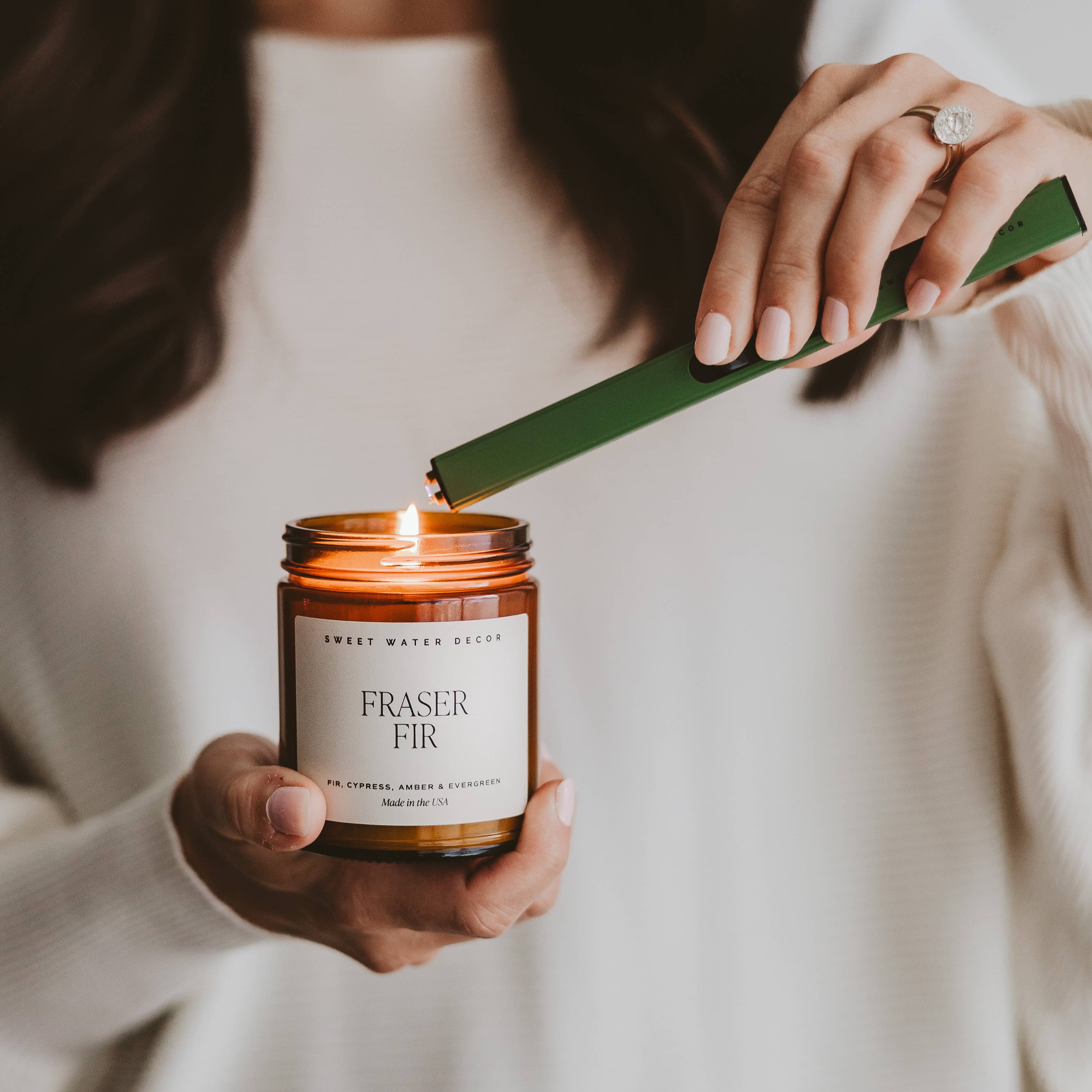 Sweet Water Decor – Engroshandel Lighter – Grøn genopladelig elektrisk lighter – boligindretning2