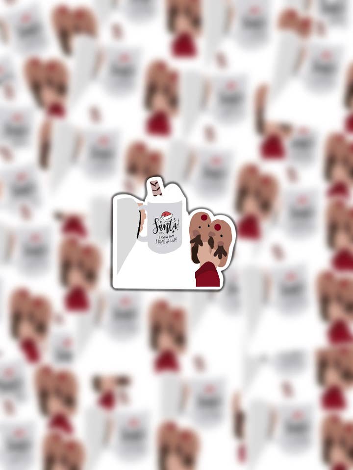 Reindeer Slipper and Santa Mug Sticker for wholesale by CreationsByMaddied