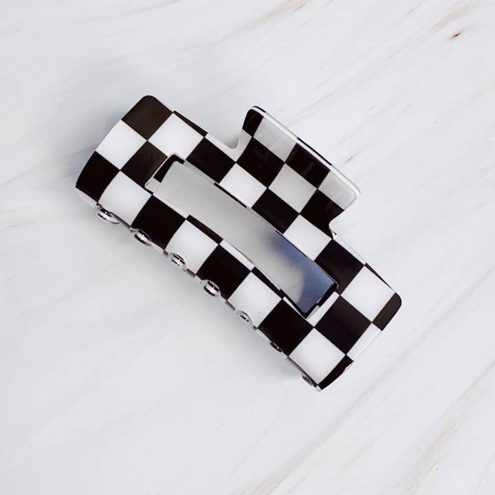 Ellison+Young - Wholesale Hair Clip - Women's - Checker Lovers Hair Claw