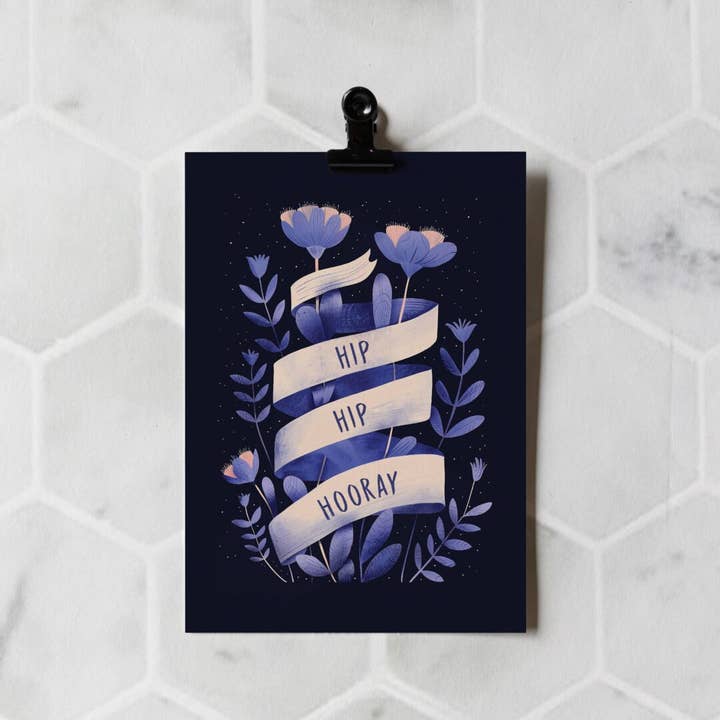 Botanopia - gifts , decor and cards for plant lovers - Wholesale Everyday Greeting Card - Hip Hip Houray | Birthday Card | Congratulations Card