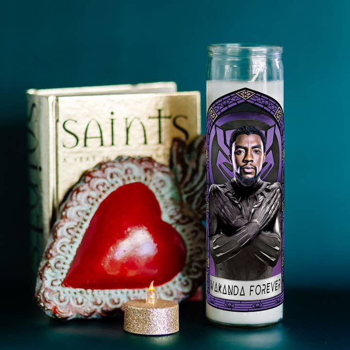 The Eternal Flame - Venta al por mayor Velas de diseño llamativo - Santo patrón de Wakanda: Black Panther Chadwick Boseman1