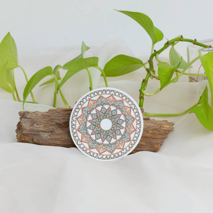 Autocollant Begin Mandala pour la vente par Beacons Mandala