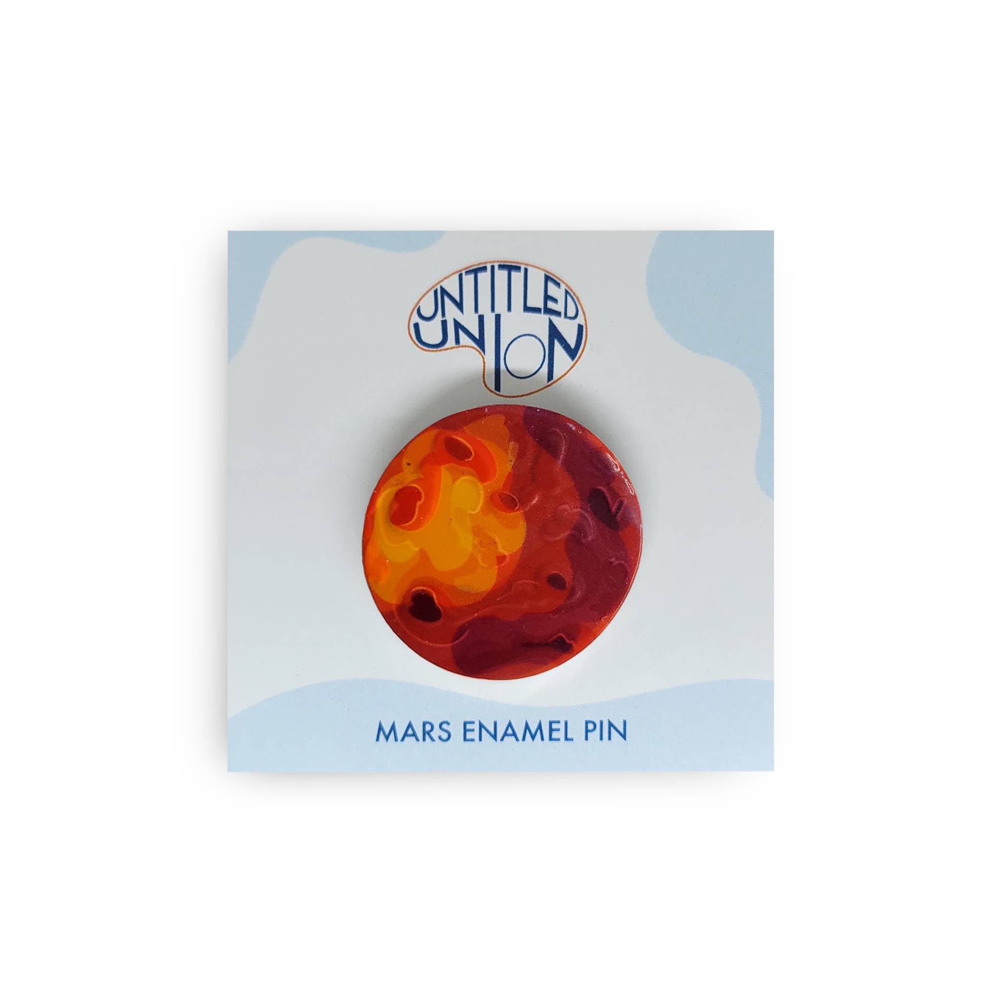 Untitled Union - Vente Épinglettes/boutons - Épinglette texturée en émail de la planète Mars