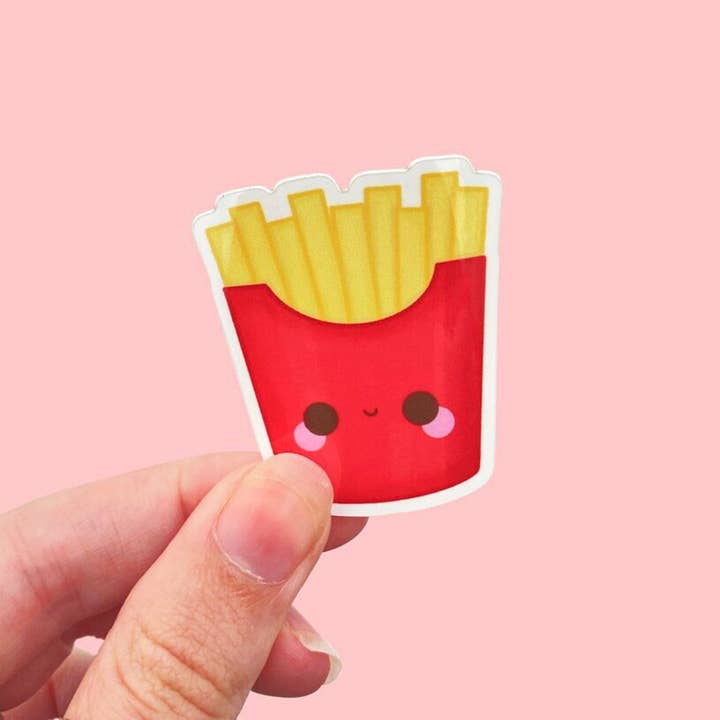 Kawaii Fries Vinyl Sticker for wholesale by Kawaii Studios