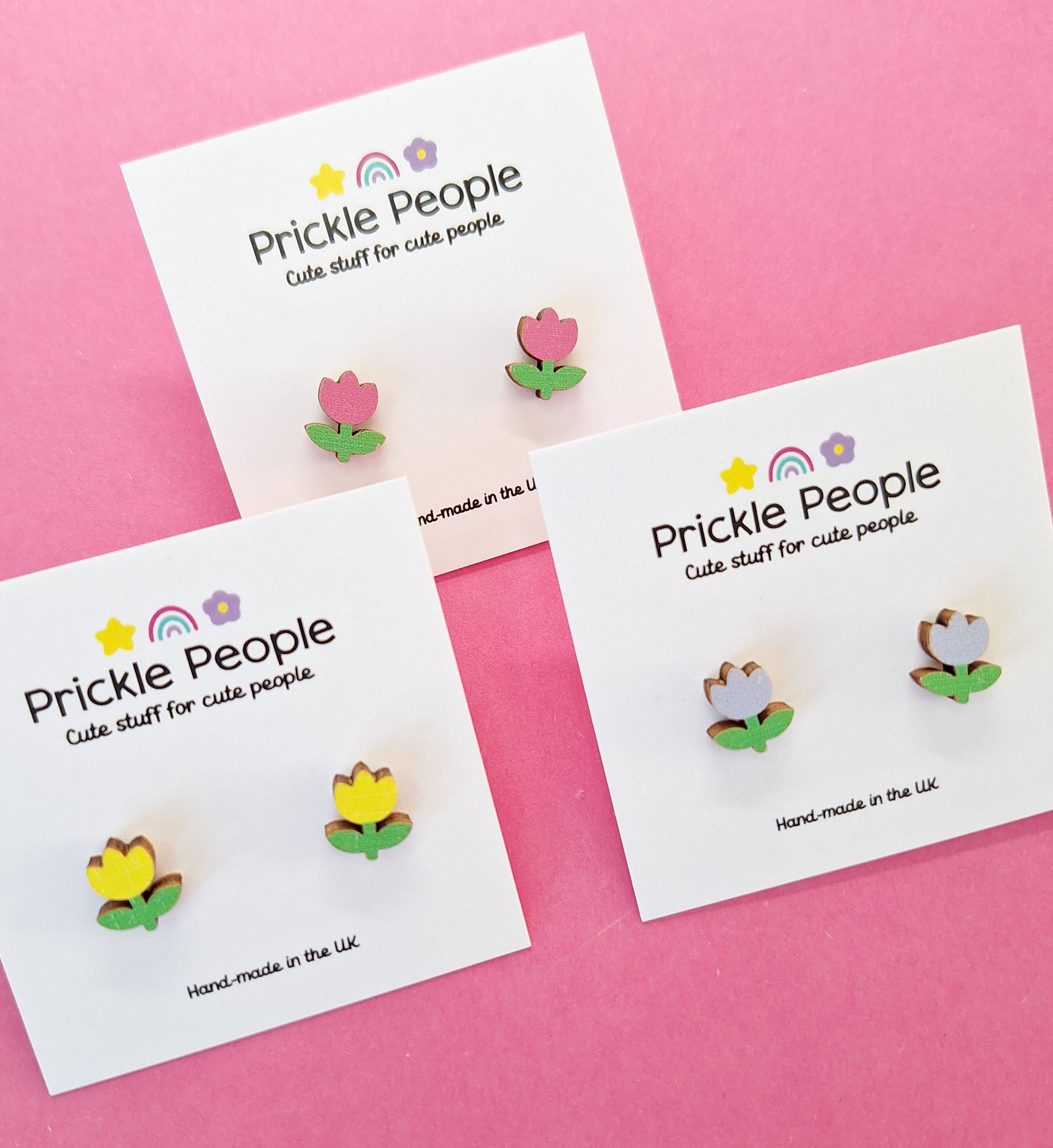 Prickle People - Wholesale Stud/Post Earrings - Flower Studs, Flower Earrings, Summer Style, Pink3