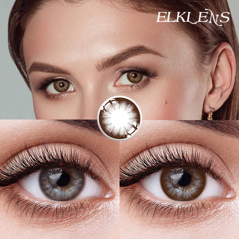 ELKLENS - Wholesale Contact Lenses - ELKLENS Big Eyes Brown Prescription Colored Contact Lenses2