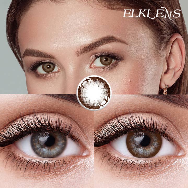 ELKLENS - Wholesale Contact Lenses - ELKLENS Big Eyes Brown Prescription Colored Contact Lenses2