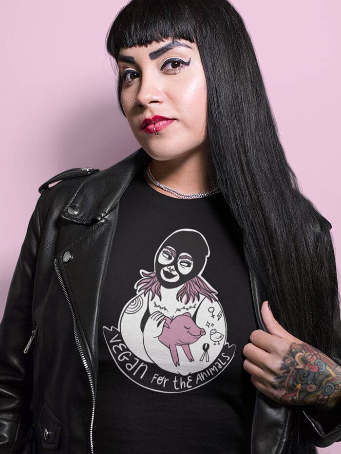 Vegan for dyrene - Unisex T-shirt i økologisk bomuld for engroshandel hos Chiaralascura