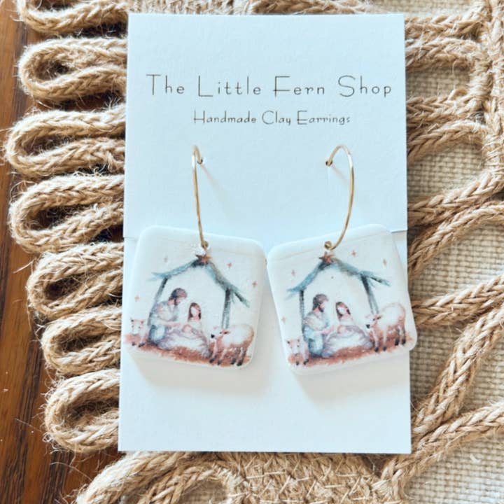 The Little Fern Shop - Wholesale Dangle Earrings - The Nativity Scene Dangle0