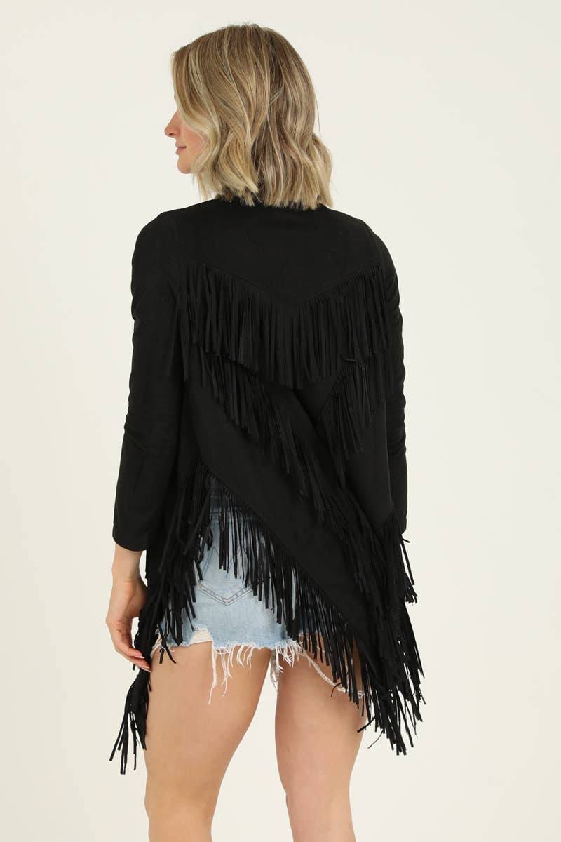 ANGIE - Wholesale Jacket - Women's - SJ598-ASIS FAUX SUEDE FRINGE DETAIL JACKET4