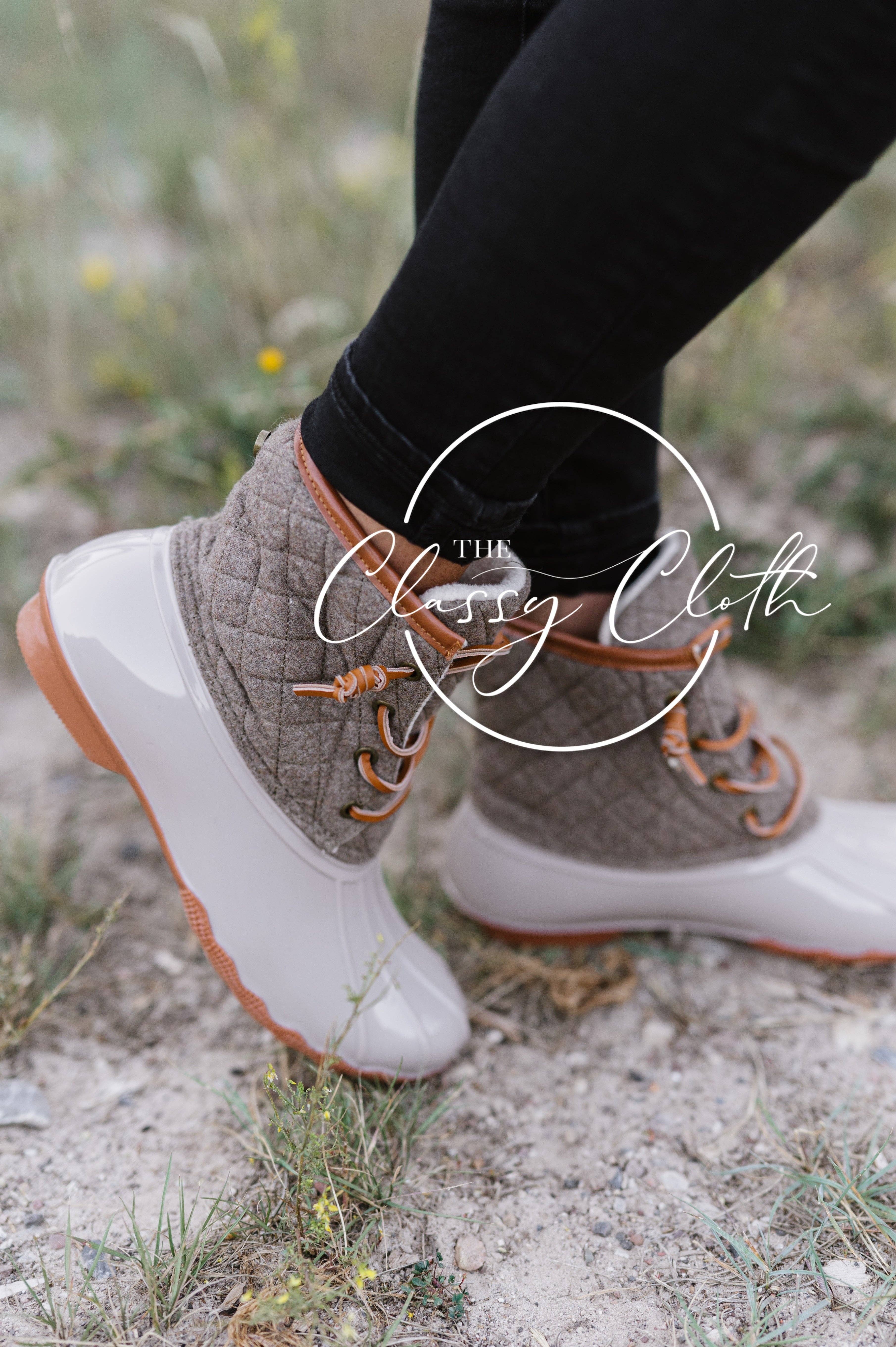 The Classy Cloth WS - Venta al por mayor Botas de agua - Mujer - Botas de pato Danielle - beige acolchado RTS4