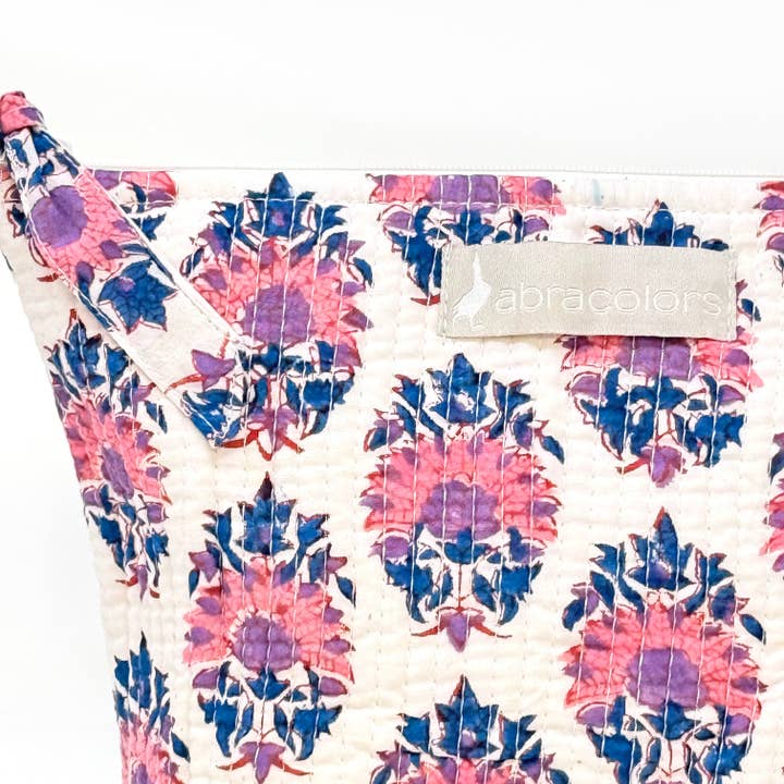 ABRACOLORS – wholesale Sminkväska – Vit blompåse1