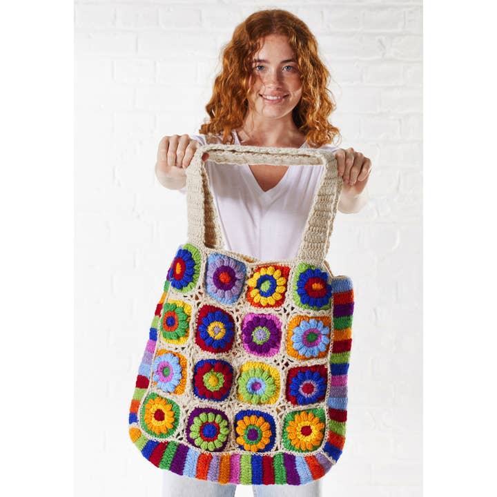 Crochet Rainbow Bag and other Purchase Wholesale fair trade tote bags. Free Returns & Net 60 Terms on Faire trending on Faire.