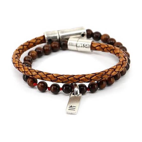 Armband Herr | Linea fusion - trä & honung läder för wholesale av Être - Bracelets & Accessories