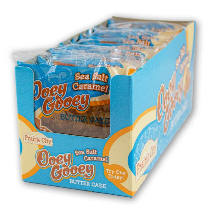Shop The King - Wholesale Cake - Prairie City Bakery Ooey Gooey Butter Cake, 2 oz Snack Cakes, Individually Wrapped, Pack of 10 (Sea Salt Caramel)