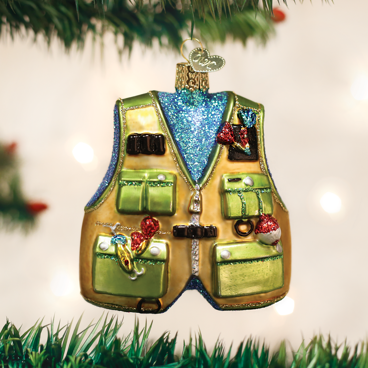Old World Christmas - Wholesale Ornament - Fishing Vest Ornament0