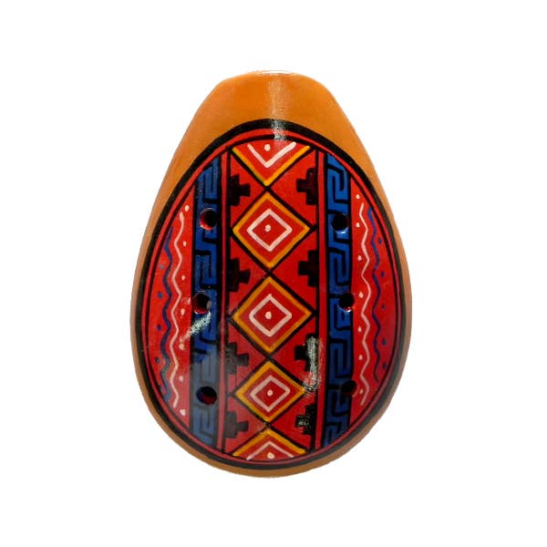 Pichincha - Wholesale Musical Instrument - Ceramic Geometric Design Large Ocarina Musical Instrument9