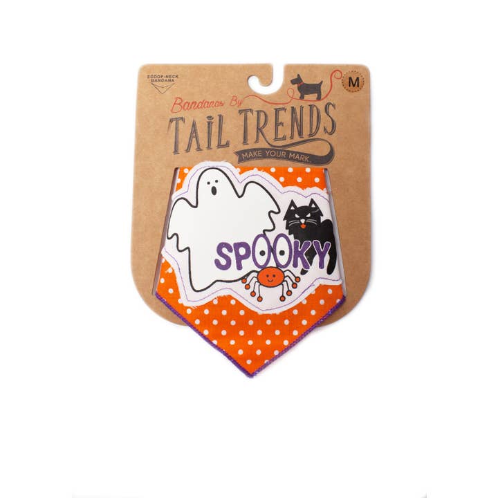 Orange Spooky Friends Dog Bandana Halloween Pet Dress-Up Accessory for wholesale on Faire5