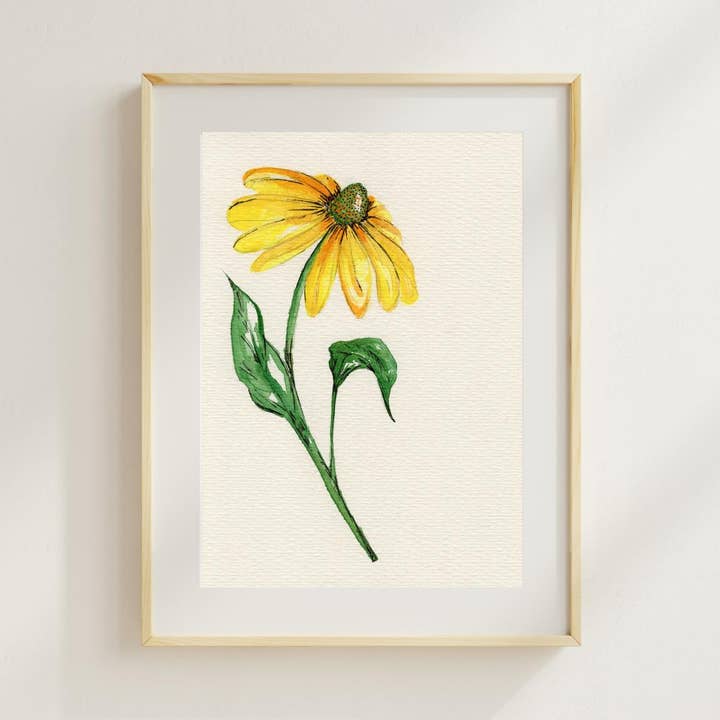 Wildflower Watercolor Print Botanical Wall Art for wholesale by Wild Botanical Atelier