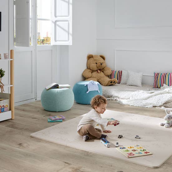 LUBABYMATS – wholesale Lekmatta - Barn och baby – Beige vadderad lekmatta för spädbarn