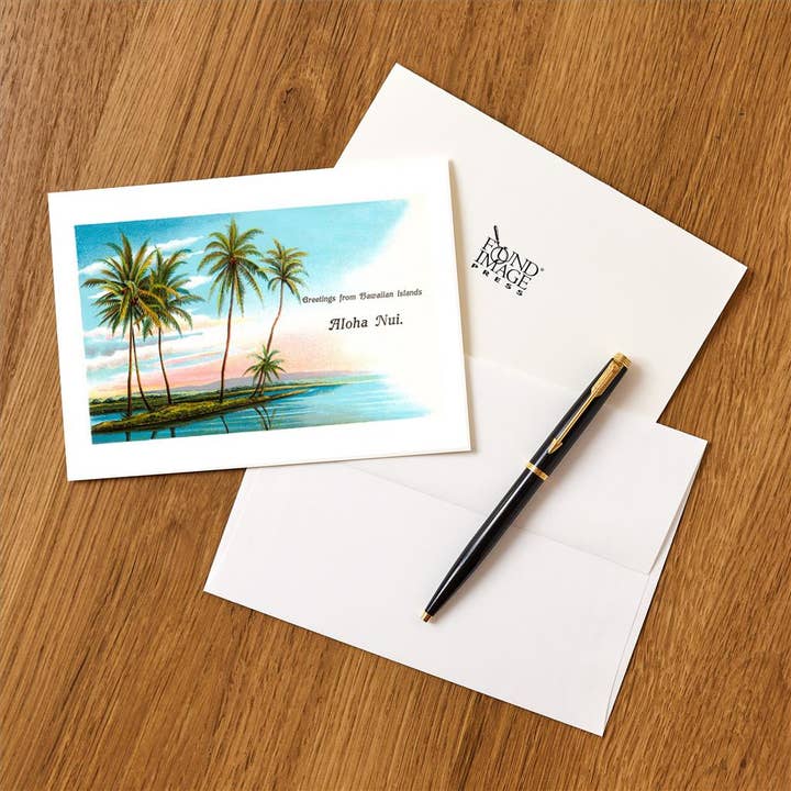 Found Image Press - Wholesale Stationery/Notecard Set - Greeting Card HI-03 Greetings from the Hawaiian Islands, Alo