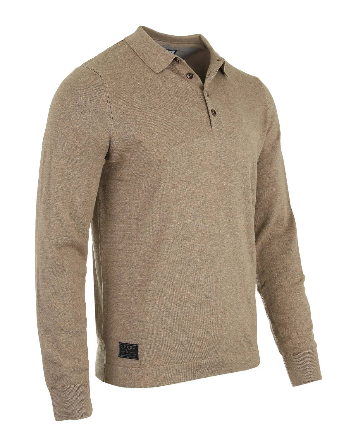 ZIMEGO - Wholesale Polo - Men's - ZGSWT201P - ZIMEGO Men's Polo Sweater Casual Button Pullover2