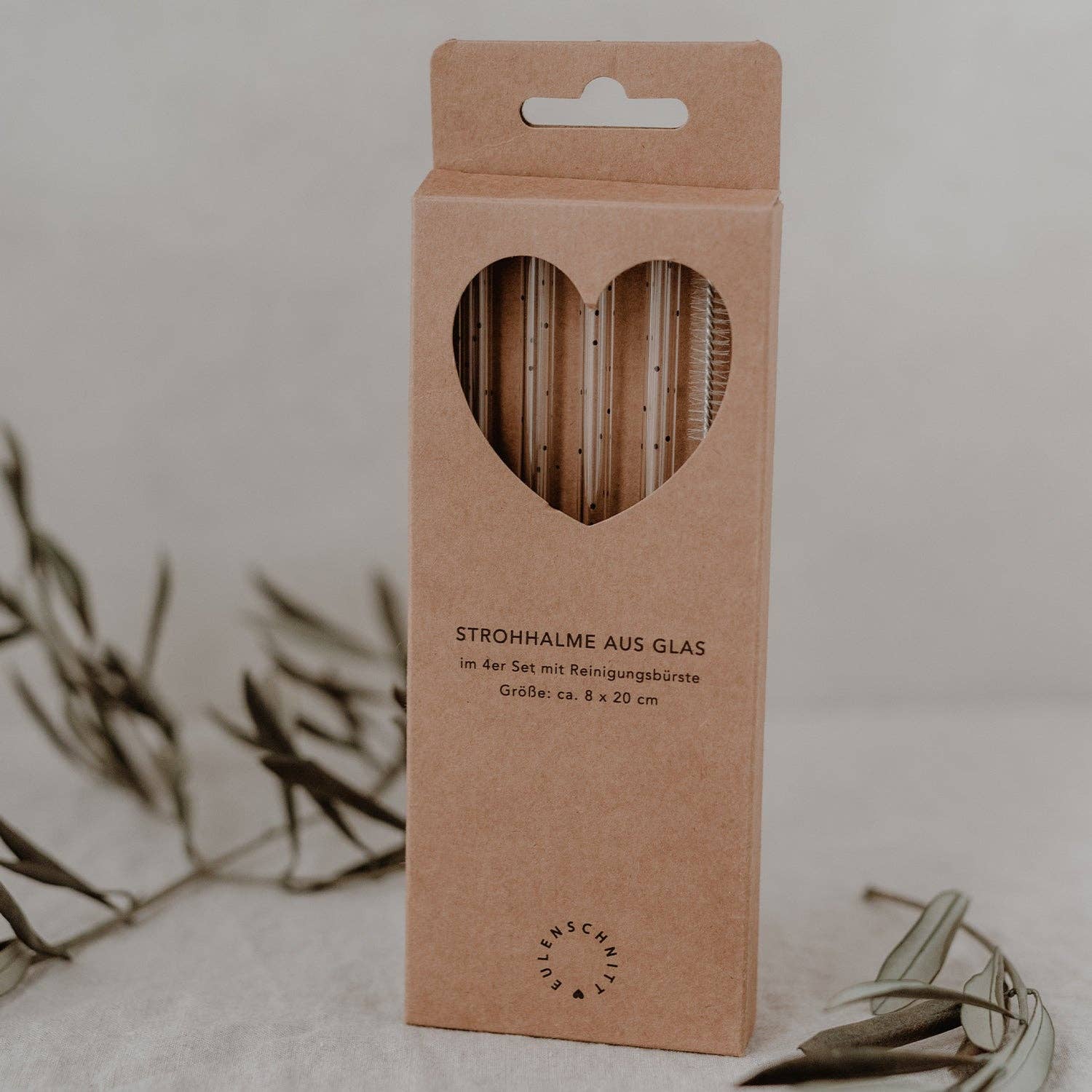 Eulenschnitt - Vendita all'ingrosso Cannuccia - Cannucce di vetro nere, 20 cm, set da 4 (confezione da 10)1