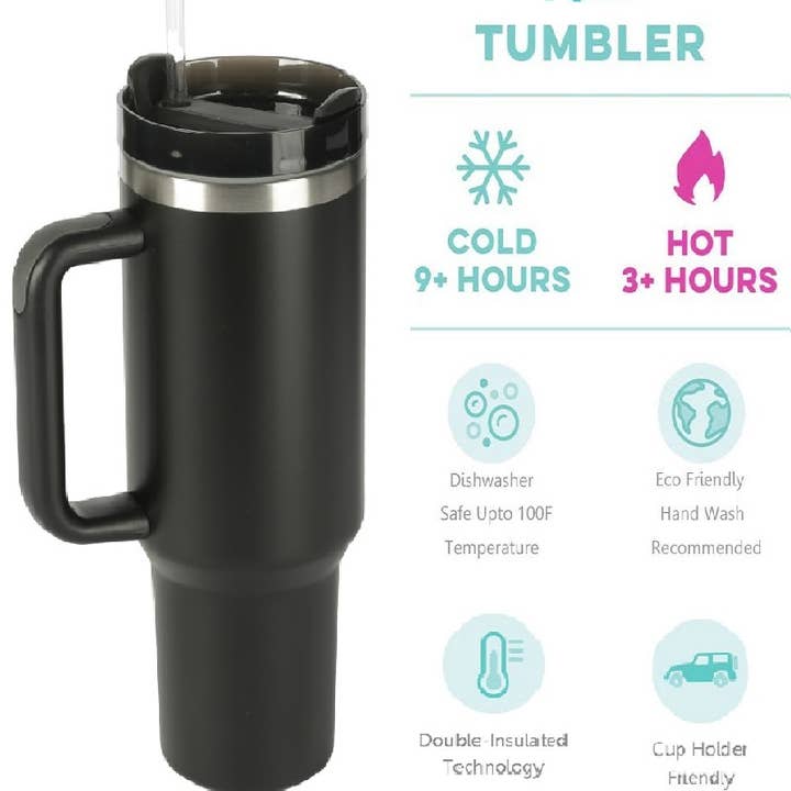 42POPS - Wholesale Insulated Mug/Tumbler - ,,...._ 40oz STAINLESS STEEL TUMBLER