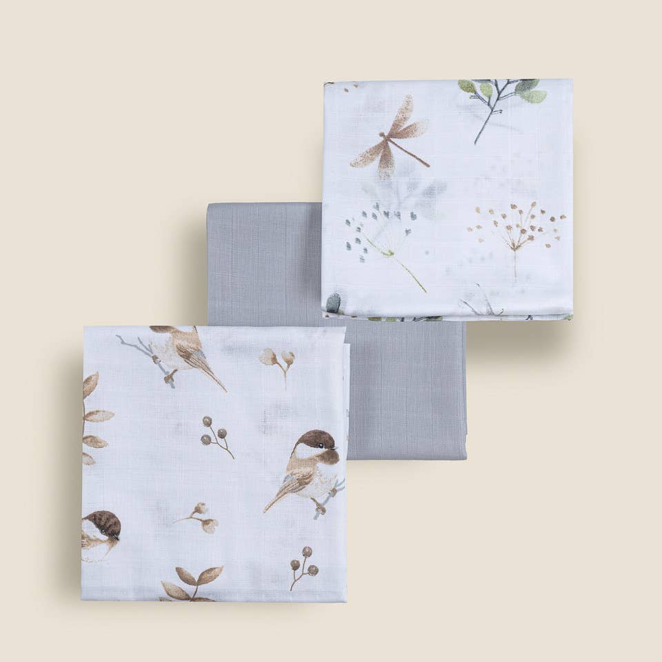 Ander - Wholesale Diaper (Cloth) - Baby - Premium Muslin Diaper Set - 3 Pack of 100% Natural Cotton5