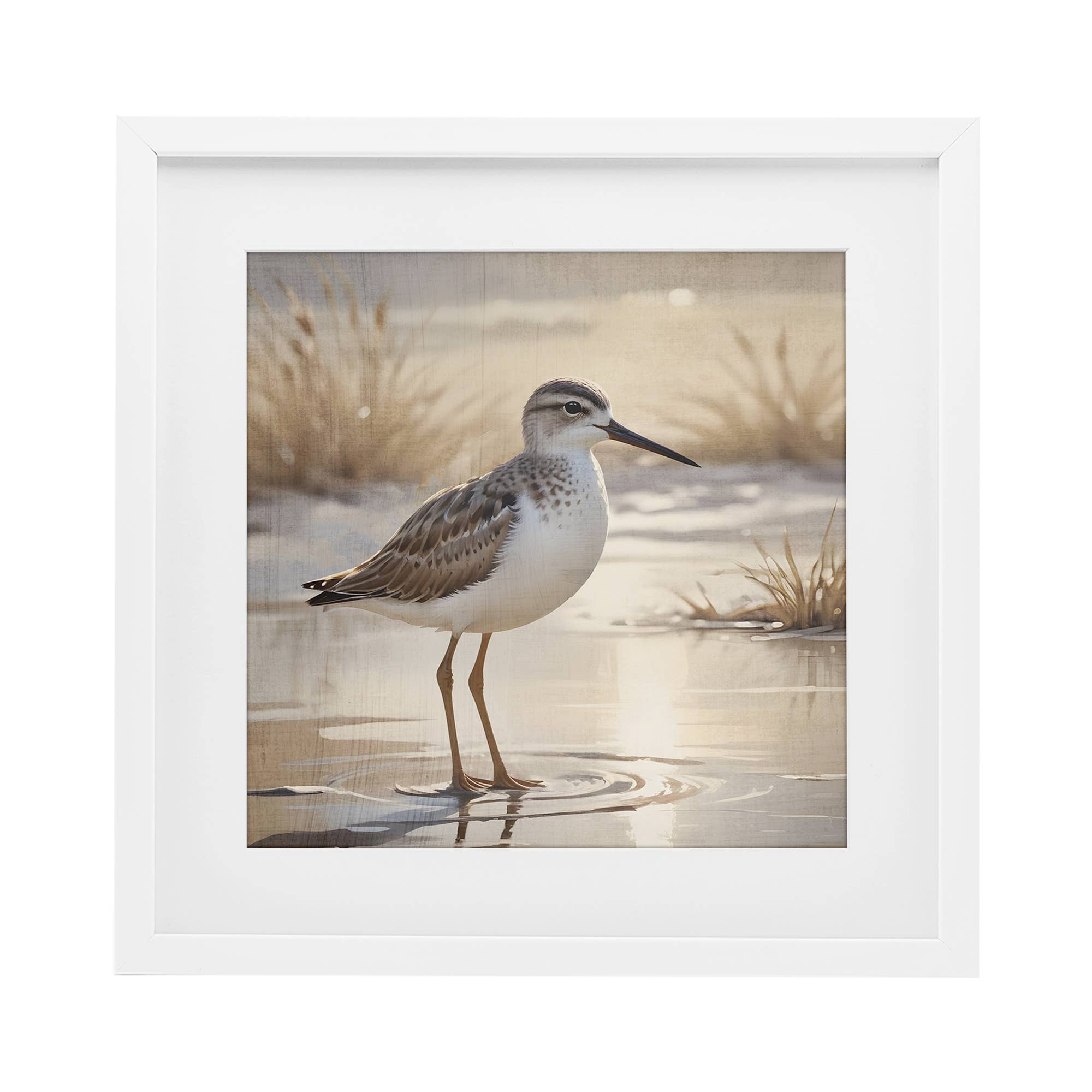 Stupell Industries - Wholesale Wall Sign - Sunlit Sandpiper in Shallow - Print Under Glass Wall Art12