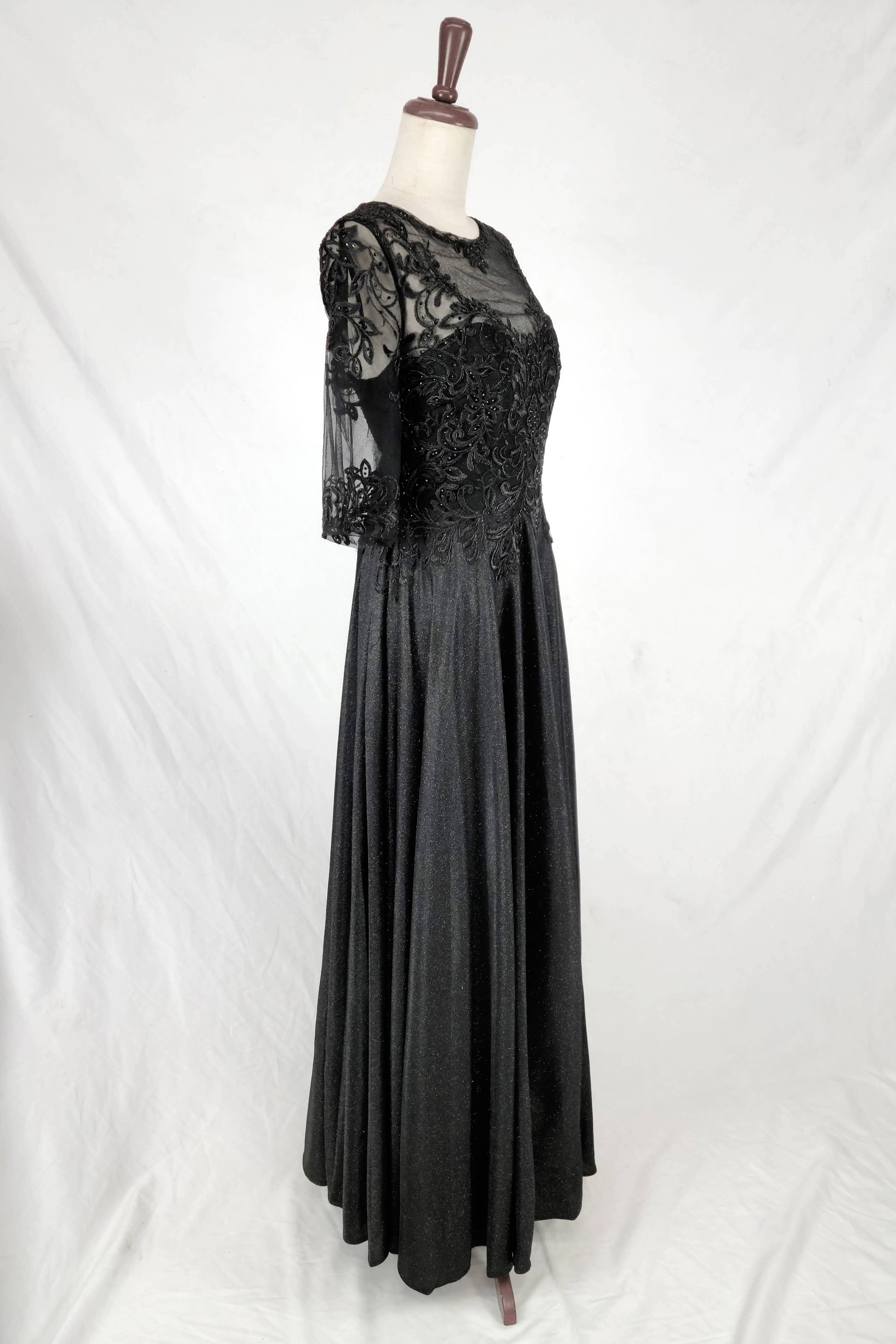 Chicas - Vendita all'ingrosso Vestito - Donna - Abito lungo Missy con maniche 3/4 e tasche J006-S-4XL5