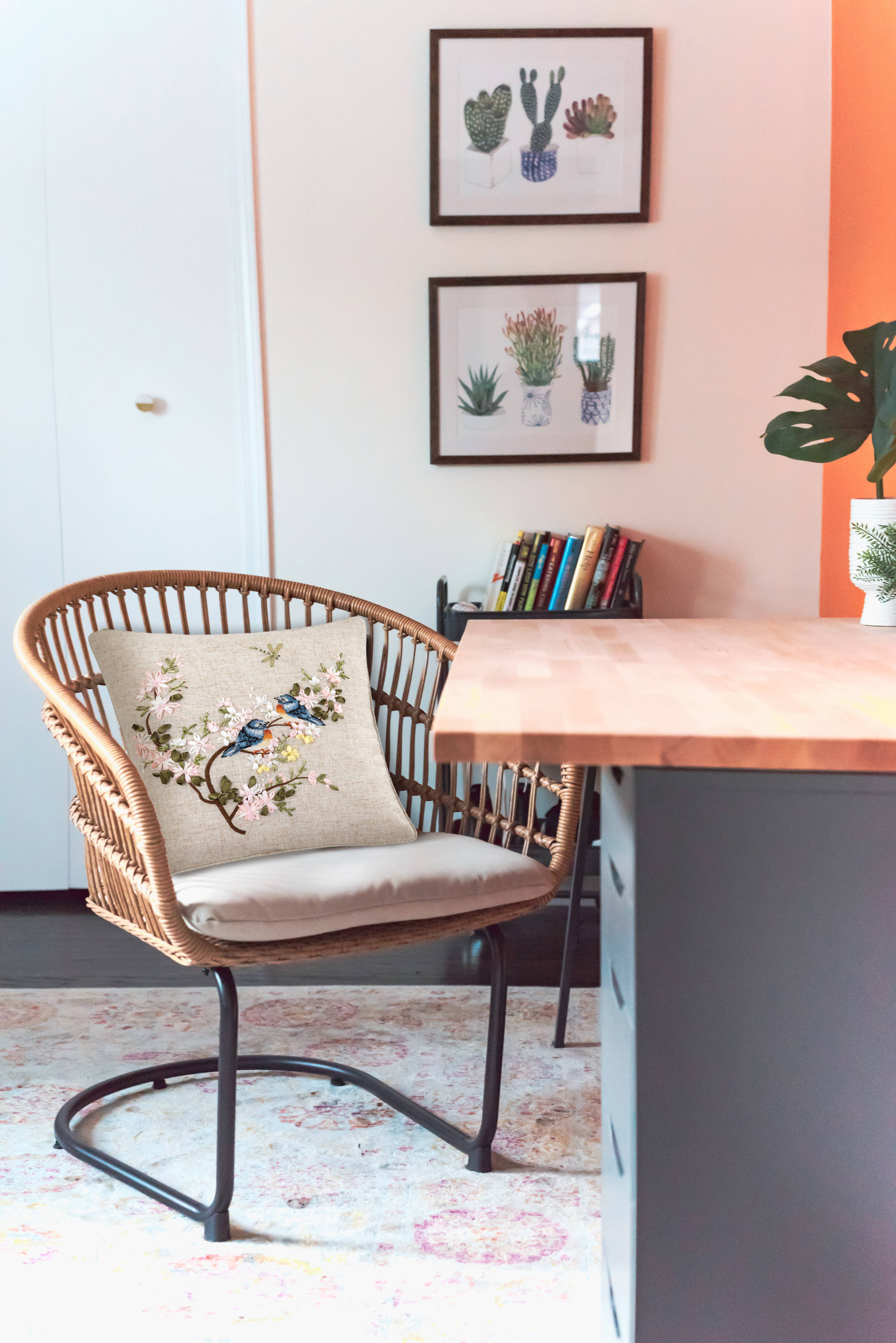 C&F Home - Wholesale Throw/Decorative Pillow - Spring Bluebird Bird Throw Pillow1